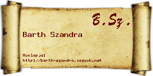 Barth Szandra névjegykártya